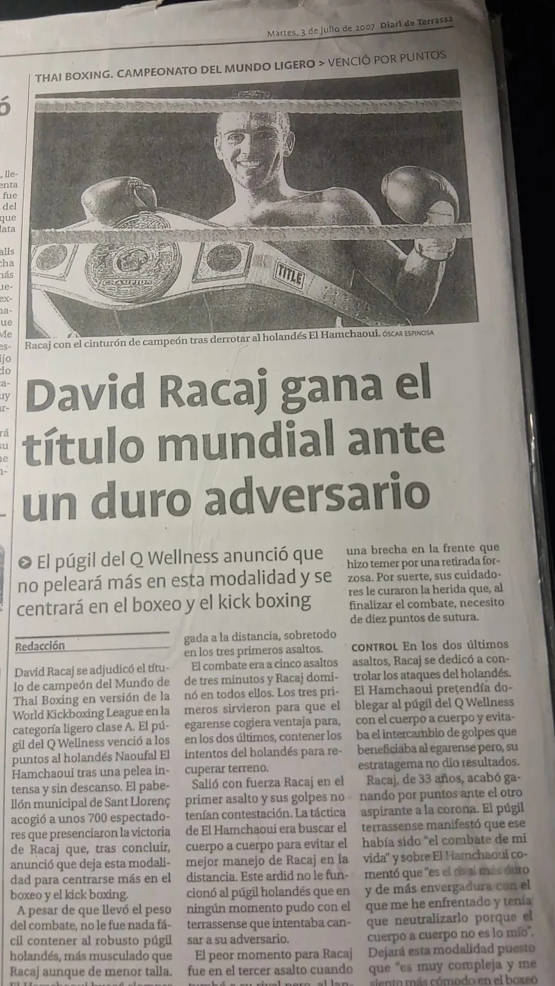 David Racaj campeón mundial